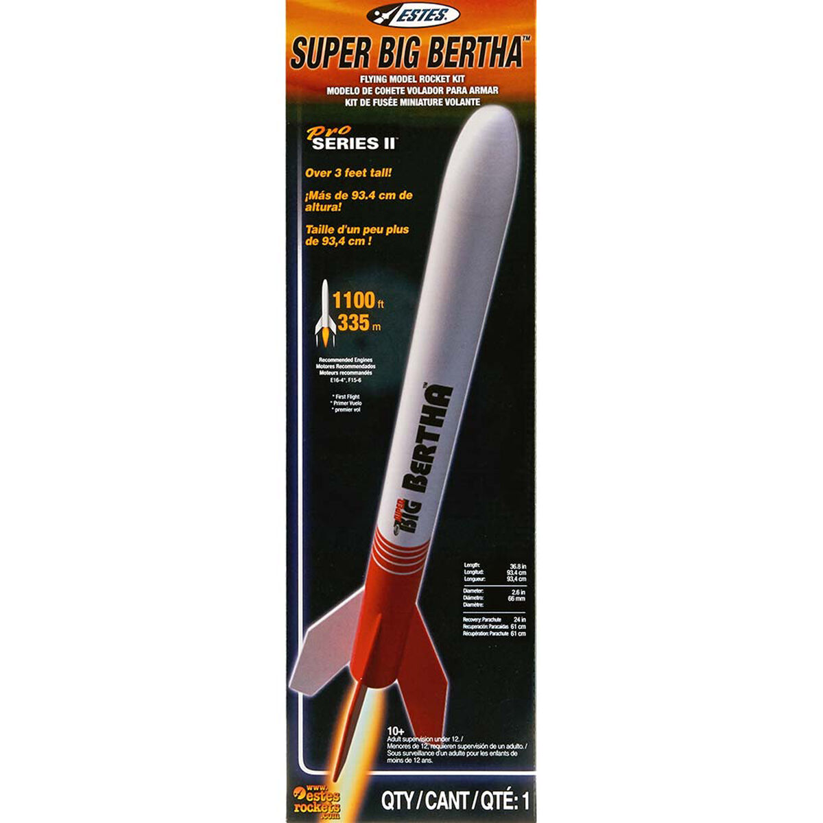 Estes 9719 Super Big Bertha Rocket Kit Skill Level 5 eBay