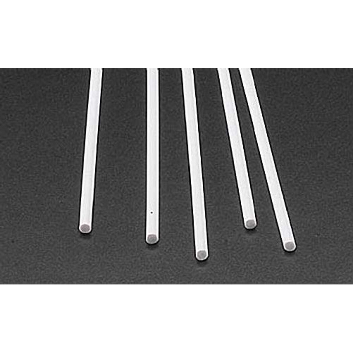 Plastruct 90860 MR-100 Round Rods .100″ OD x 10″ long (5 rods) White Styrene