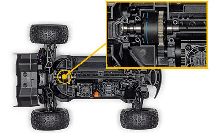 HARTE METALLGETRIEBE für den ARRMA 1/16 MINI KRATON 3S RC Speed Truck