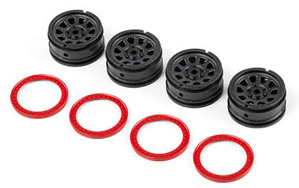 OFFICIALLY LICENSED RACELINE DAYTONA WHEELS (CRAWLER VERSION) for the Axial 1/30 SCX30 Jeep CJ-7 Brushed RC Rock Crawler