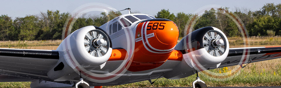 Versatile Twin Power for the E-flite Beechcraft D18/RC-45J 1.5m RC Airplane