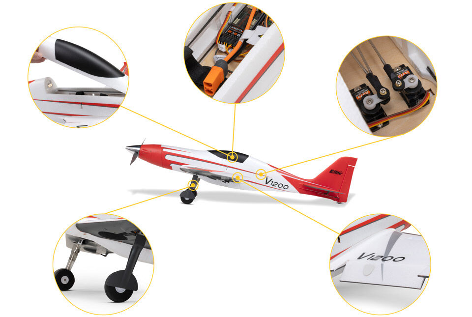 Functional Features for the E-flite V1200 RC Plane