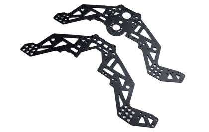 ALUMINUM POWDER-COATED CHASSIS PLATES for the Losi 1/18 Mini LMT Sparkle Smash 2S Ready-To-Run Brushed Monster Truck