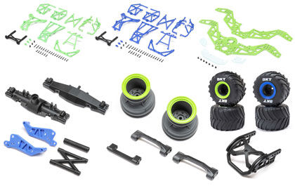 OPTION PARTS for the Losi 1/18 Mini LMT Sparkle Smash 2S Ready-To-Run Brushed Monster Truck
