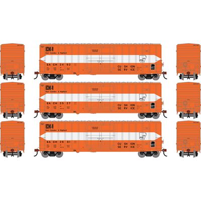 HO ATH 50' FMC 5327 12' Plug Door Box Car, EACH #2492/2527/2681 (3) HO ATH 50' FMC 5327 12' Plug Door Box Car, EACH #2492/2527/2681 (3)