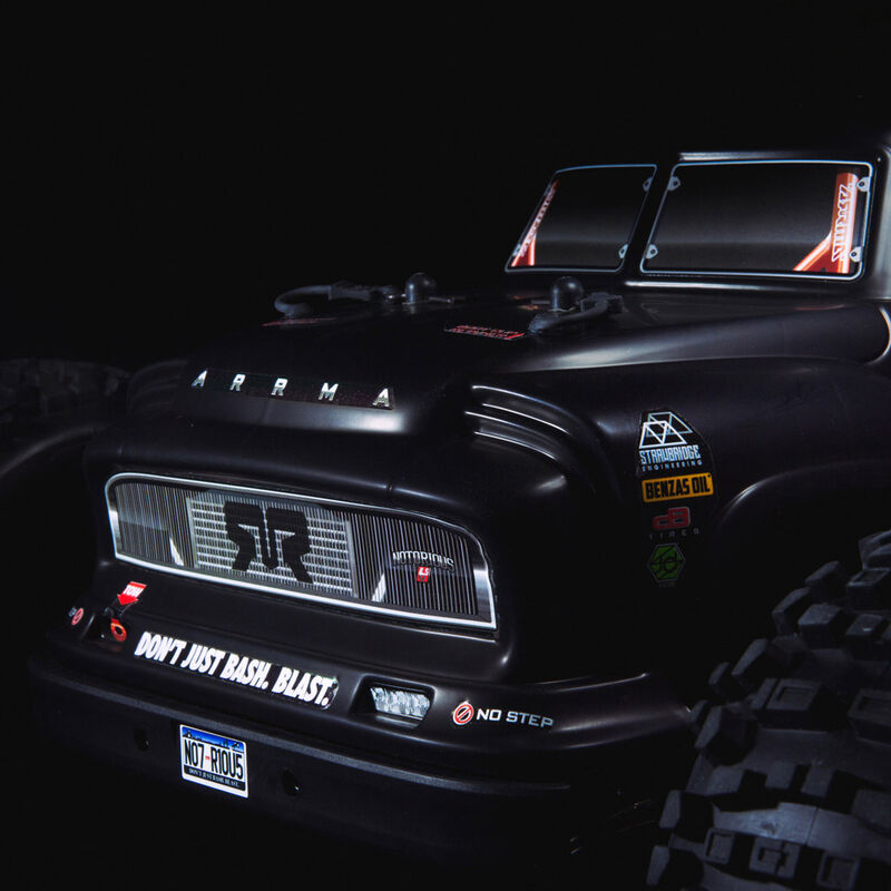 1/8 NOTORIOUS 6S BLX 4WD Brushless Classic Stunt Truck with Spektrum RTR, Black