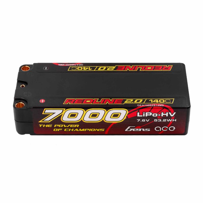 7.6V 7000mAh 2S 140C Hardcase LiHV Battery: Bullets