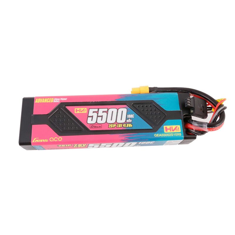 7.6V 5500mAh 2S 100C Advanced Hardcase LiHV Battery: XT60