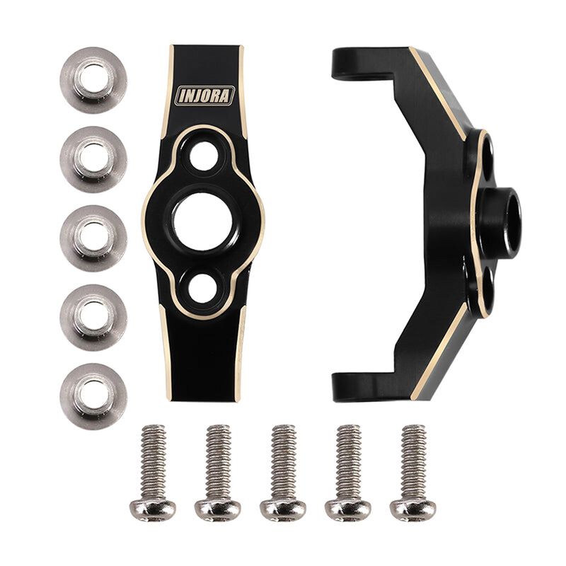 INJORA Brass C Hub Carrier Set, Black, 1/18 Traxxas TRX-4M
