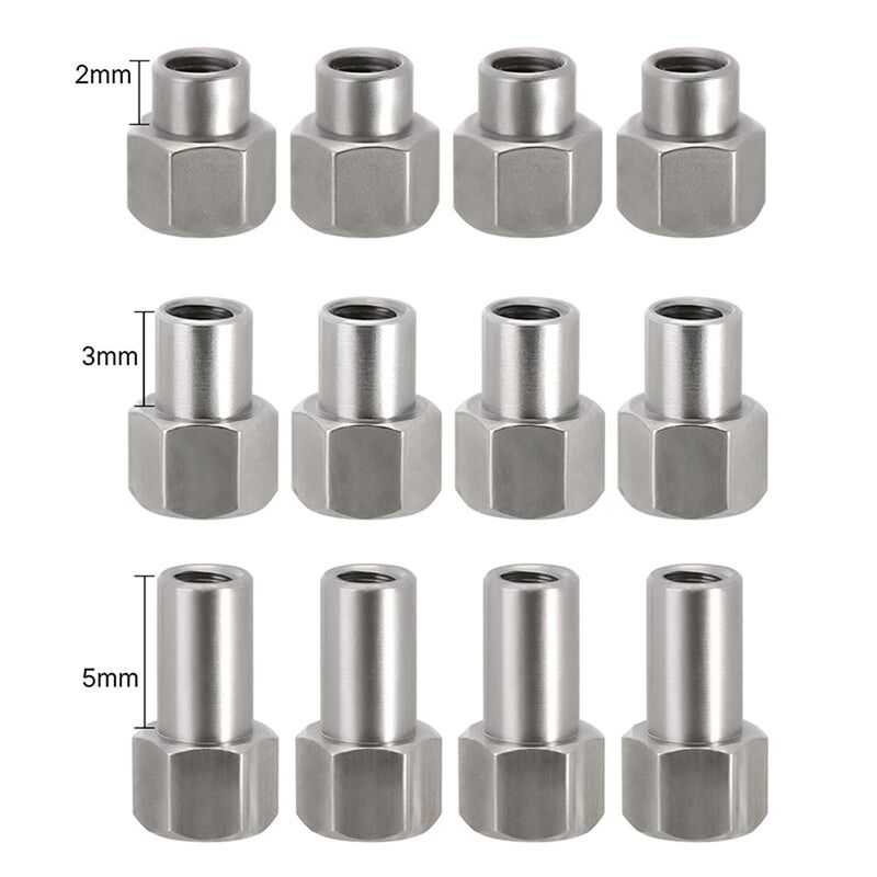 INJORA Steel M2 Wheel Nuts (2mm/3mm/5mm), 1/24 Axial SCX24 (4)