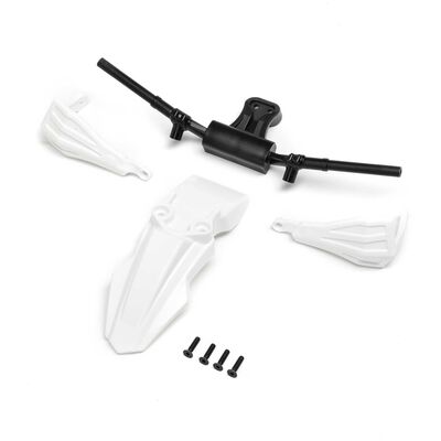 Fender, Handguards & Handle Bars, White: PM-SM/MX Fender, Handguards & Handle Bars, White: PM-SM/MX