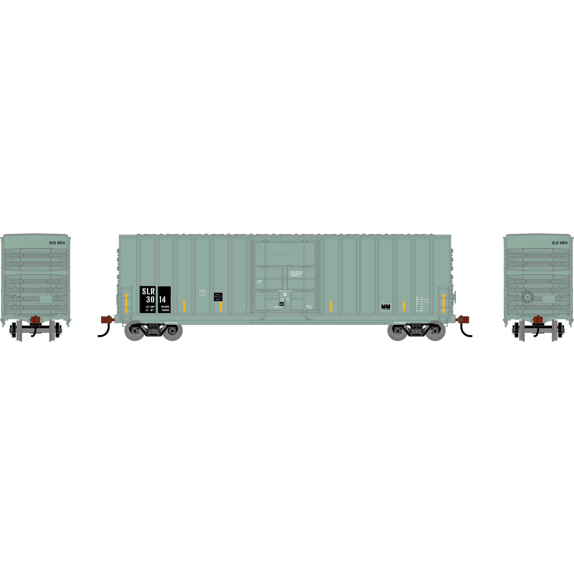 Roundhouse Roundhouse HO 50' Exterior Post High Cube Plug Door Box