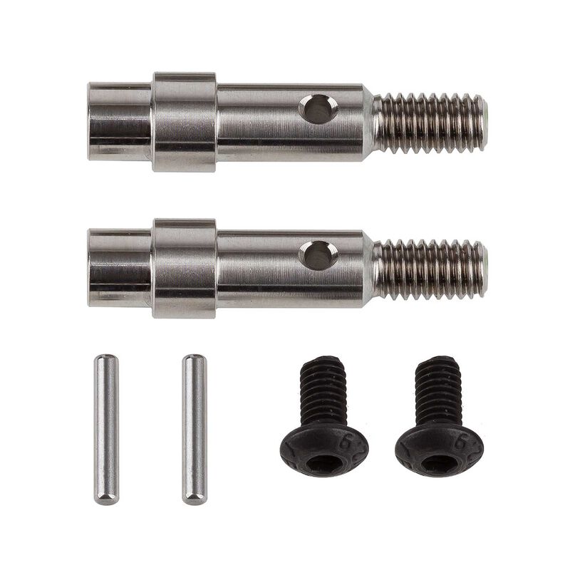 Factory Team Titanium Front Axle Hex Adapter, 1/10 Team Associated RC10SC6