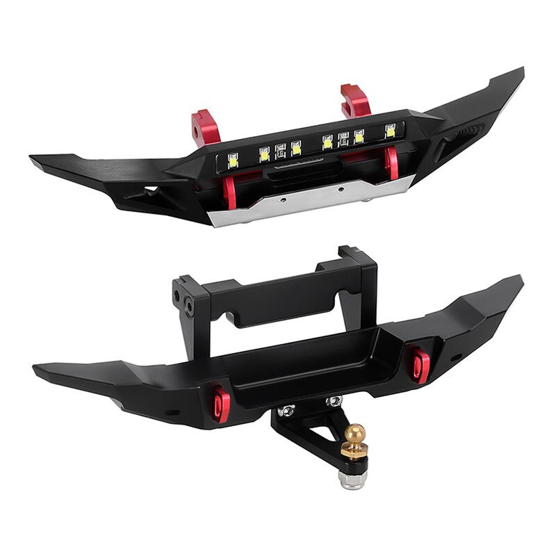 INJORA Aluminum Bronco Front & Rear Bumper Set with Lightbar, 1/18 Traxxas TRX-4M Bronco