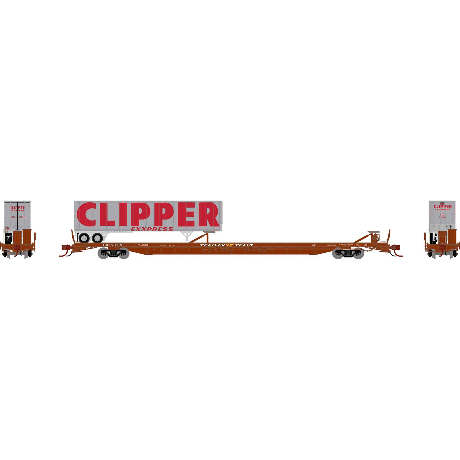 N F89-F Flat with Trailer, TTX/Brown #153322