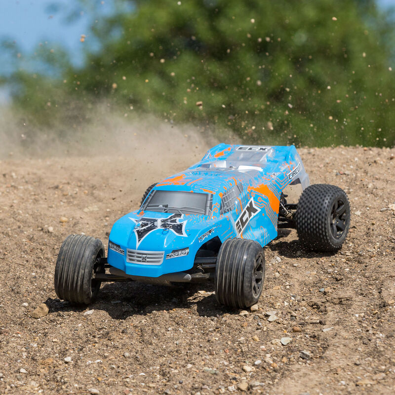 1/10 Circuit 2WD Stadium Truck Brushed with LiPo RTR, Blue/Orange, INT