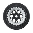 1/16  Showtime+ Rear 8mm Hex Wheels Black/Silver (2): Losi Mini Drag