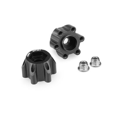 Tribute WHL ALUM 12mm Hex ADPT 18mm Offset BLK (2) Tribute WHL ALUM 12mm Hex ADPT 18mm Offset BLK (2)