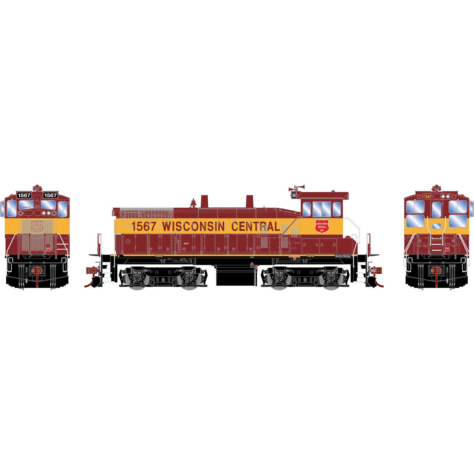 HO RTR SW1500 with DCC & Sound, WC #1567