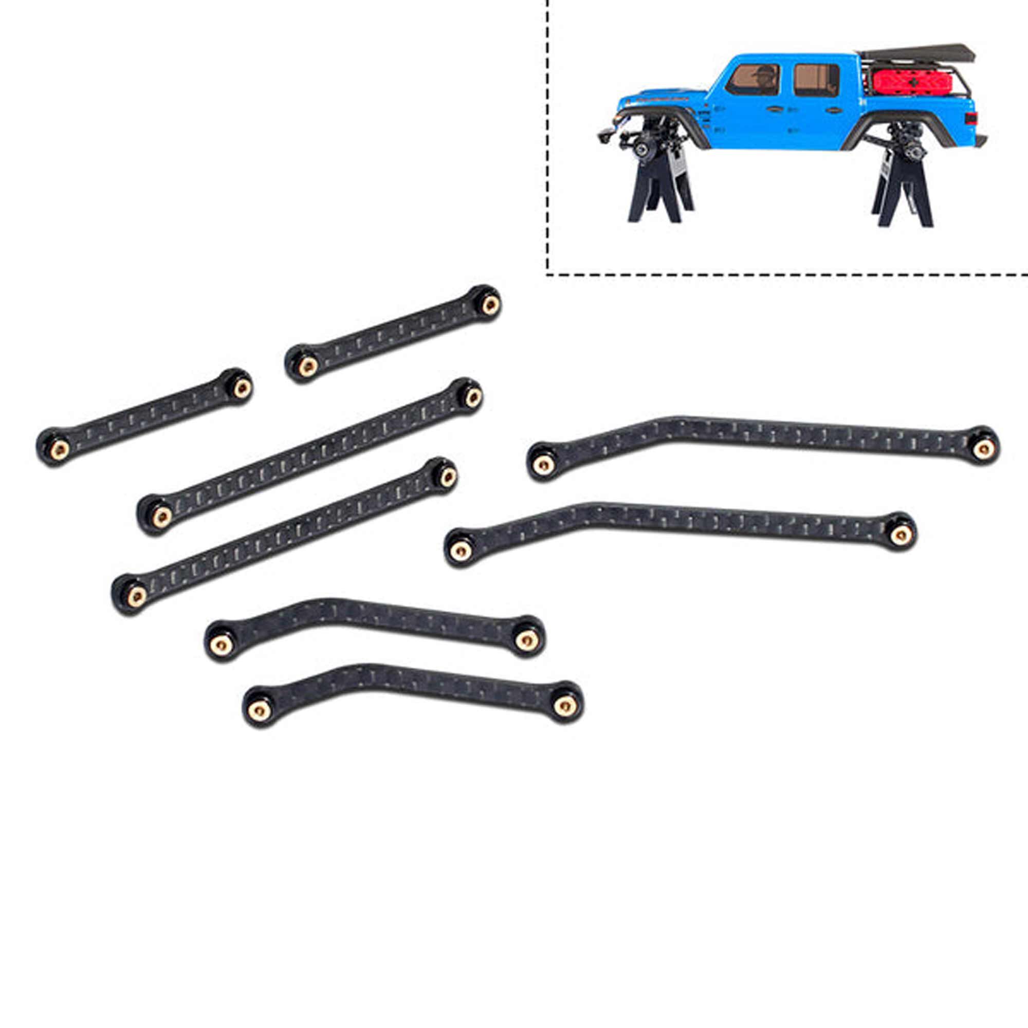 Furitek Furitek Carbon High Clearance Links Set: SCX24 Gladiator