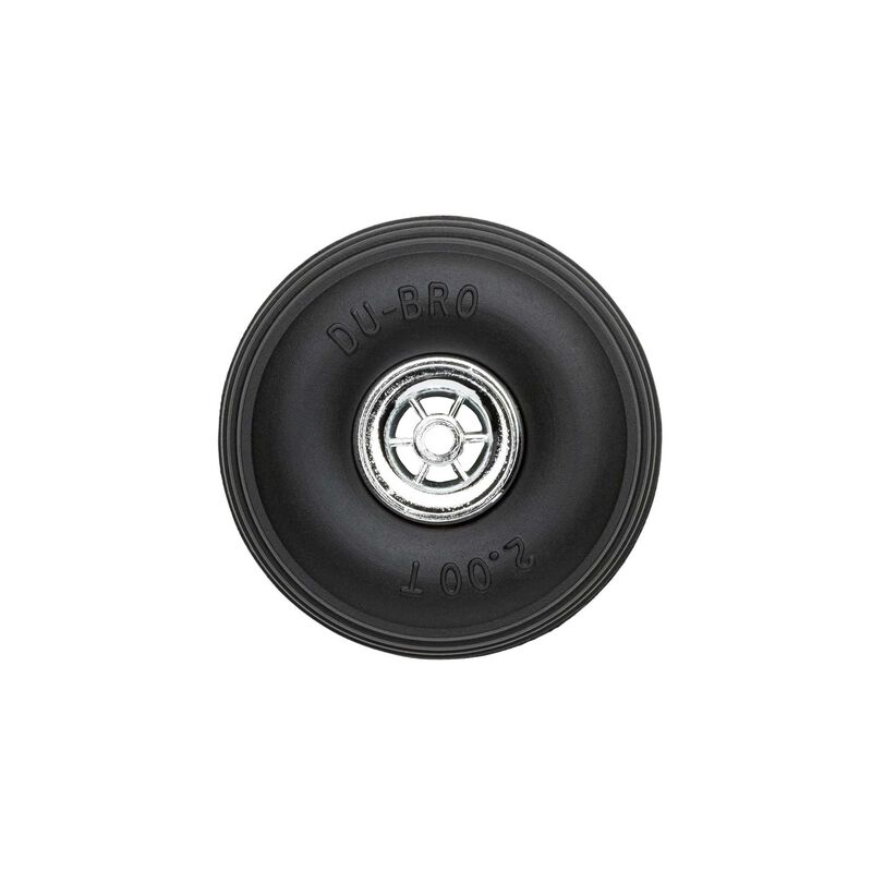 Treaded Chrome Wheels, 2" Diameter (2)