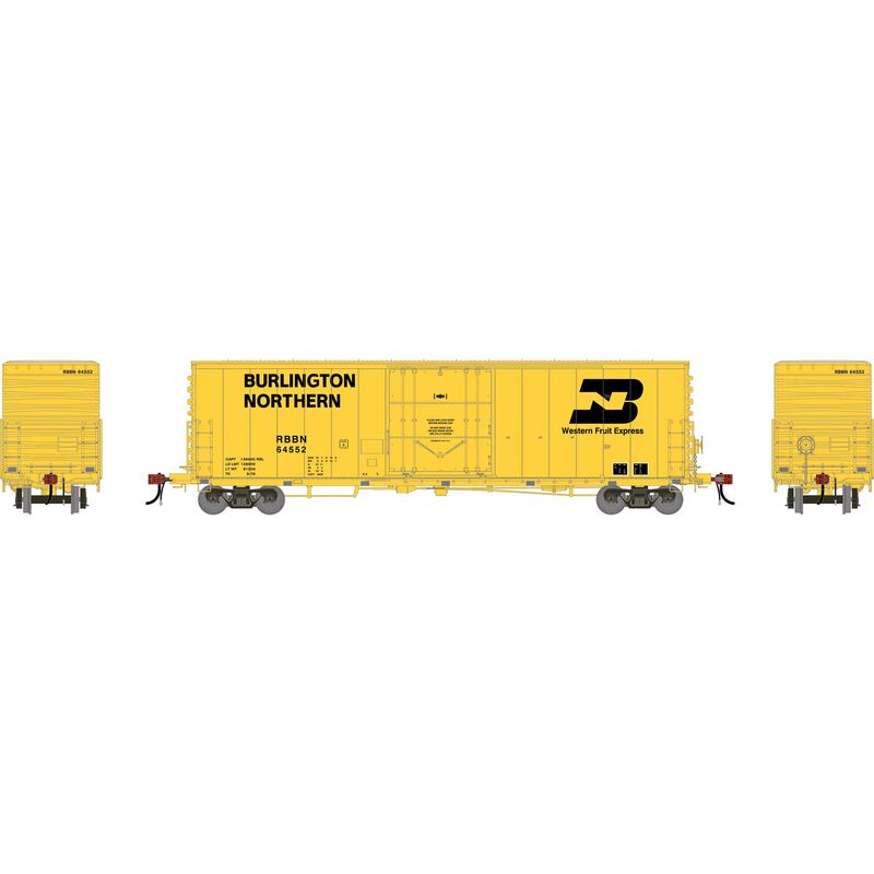 Athearn Genesis HO GEN 50' PC&F Box Car w/10'6" Plug Door, RBBN #64552