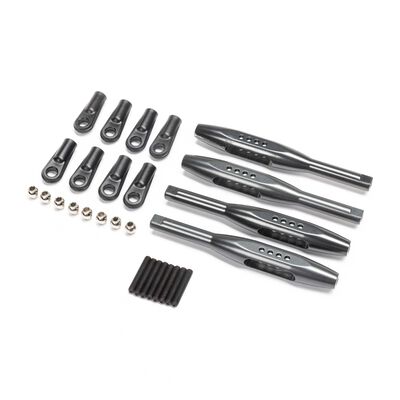 Lwr Shck Mount 4-Link BarSet ,15" (4): LMT, TTLMT Lwr Shck Mount 4-Link BarSet ,15" (4): LMT, TTLMT