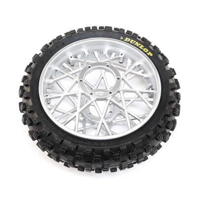 Dunlop MX53 Rear Tire Mounted, Chrome: Promoto-MX Dunlop MX53 Rear Tire Mounted, Chrome: Promoto-MX