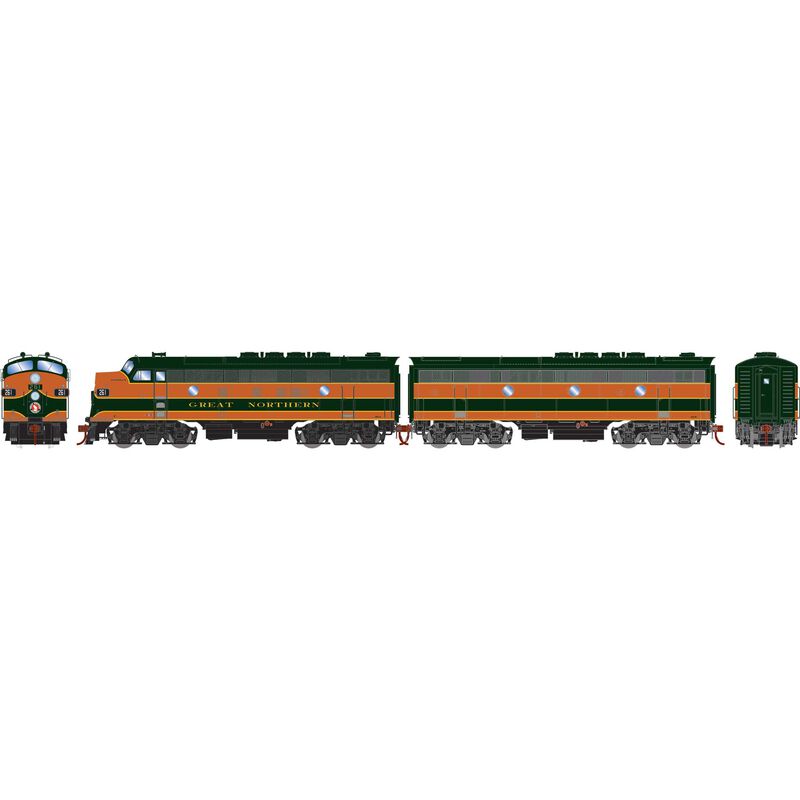 HO F3A/F3B Locomotives with DCC & Sound, Passenger GN F3A- #261A F3B-#261B