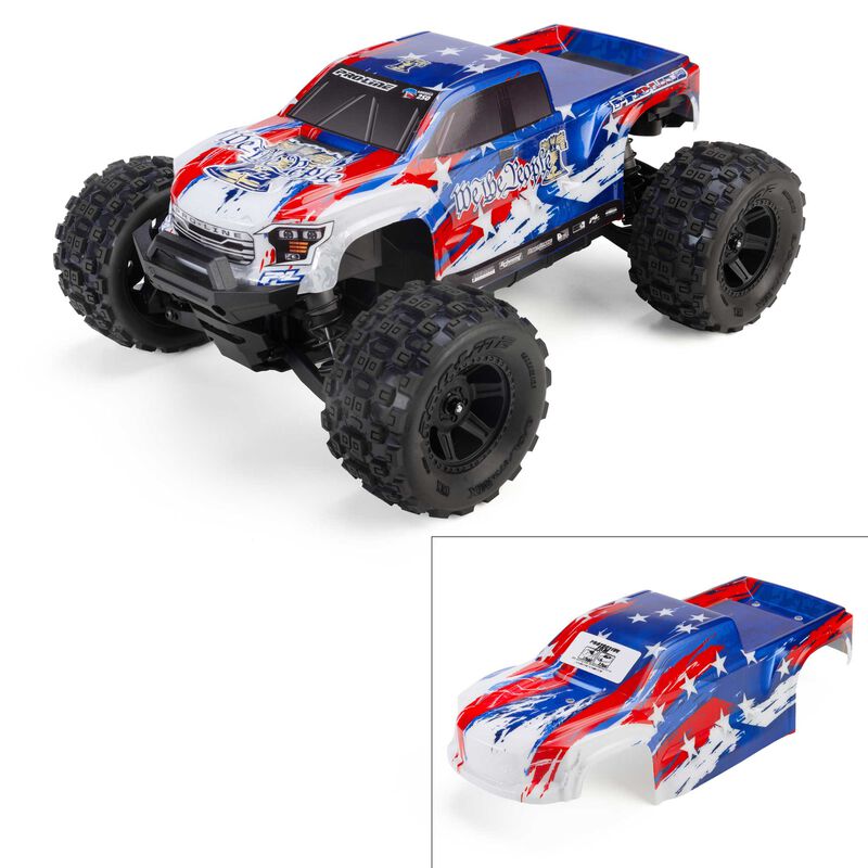 Pro-Line Racing 1/16 Pre-Cut/Pre-Painted Brute America 250 Body: Traxxas Mini Maxx