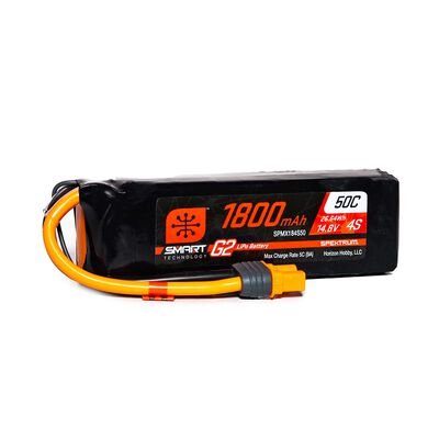 14.8V 1800mAh 4S 50C Smart G2 LiPo Battery: IC3 14.8V 1800mAh 4S 50C Smart G2 LiPo Battery: IC3