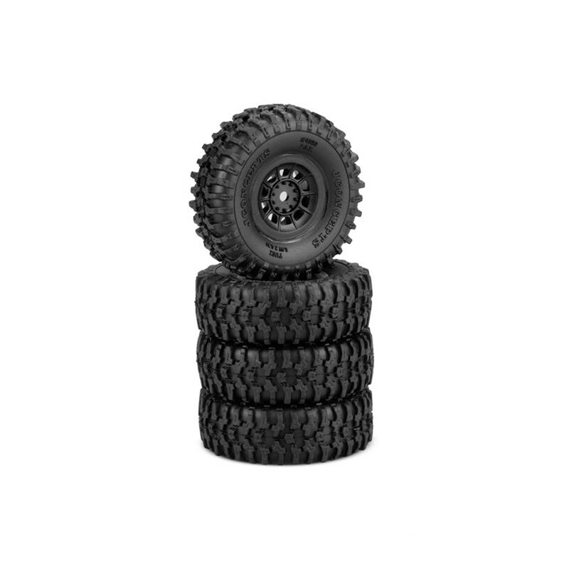 JConcepts, Inc. 1/24 Tusk 1.0” SCX24 Crawler Tires, Hazard Wheels