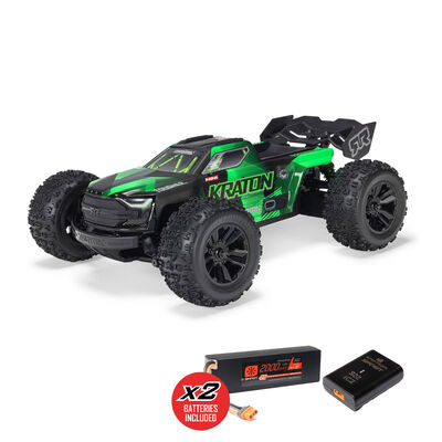Limited Edition 1/16 MINI KRATON 3S DSC 4X4 RTR Brushless Speed Truck (2 Batteries & Charger Included), Black/Green Limited Edition 1/16 MINI KRATON 3S DSC 4X4 RTR Brushless Speed Truck (2 Batteries & Charger Included), Black/Green