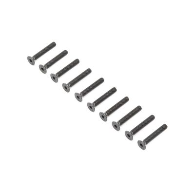 Flat Head Screws, Steel, Black Oxide, M4 x 25mm (10) Flat Head Screws, Steel, Black Oxide, M4 x 25mm (10)