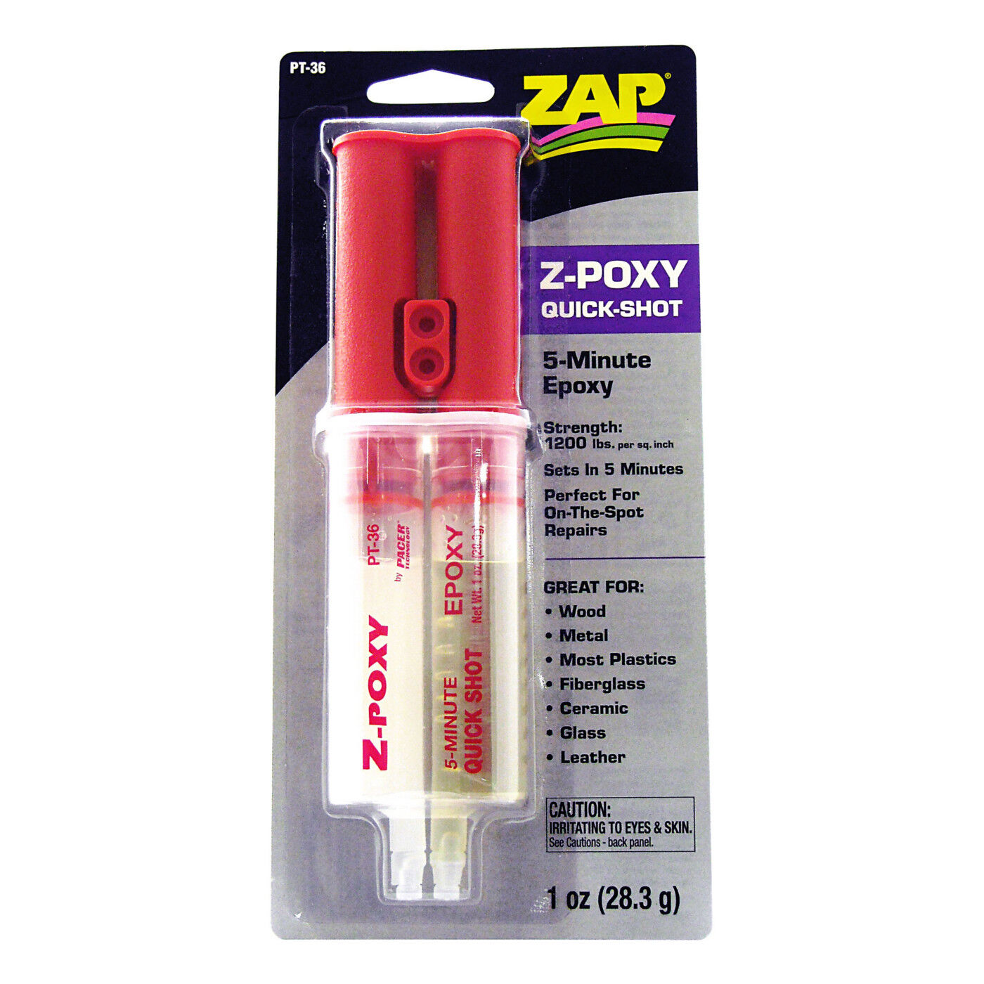 ZAP Glue ZAP Glue Z-Poxy 5-Minute Quick Shot Epoxy, 1 oz | Horizon