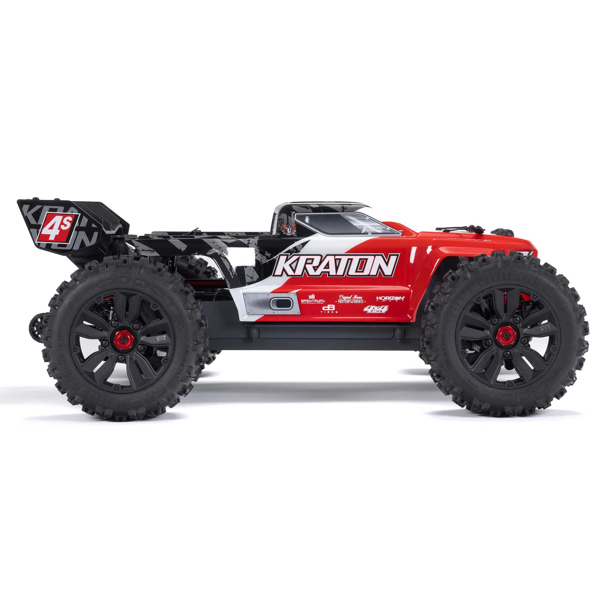 Red Aluminum Suspension Arms For Arrma Kraton Outcast 4S V2 RC Cars - Upgrade Parts