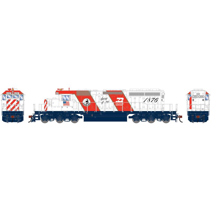 Athearn HO ATH SD40-2 Locomotive, BN 'Bicentennial' #1876