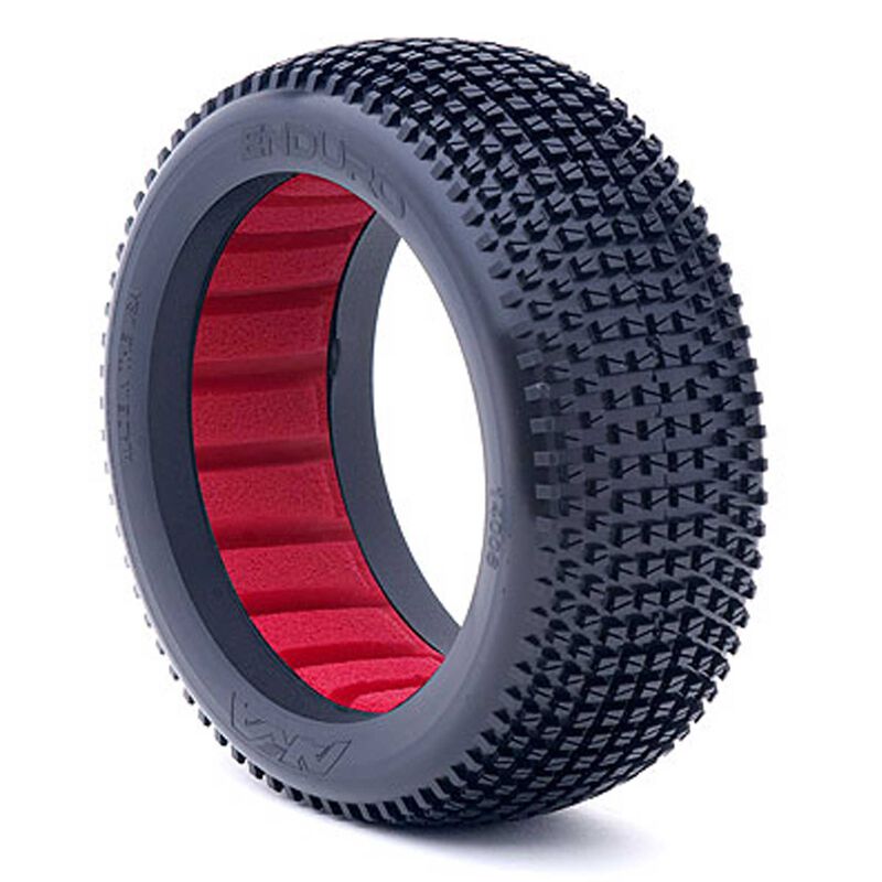 1/8 Enduro Ultra Soft Tires, Red Inserts (2): Buggy