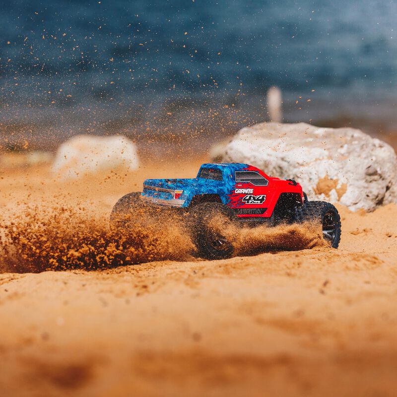 1/10 GRANITE 3S BLX 4WD Brushless Monster Truck with Spektrum RTR, Red/Blue