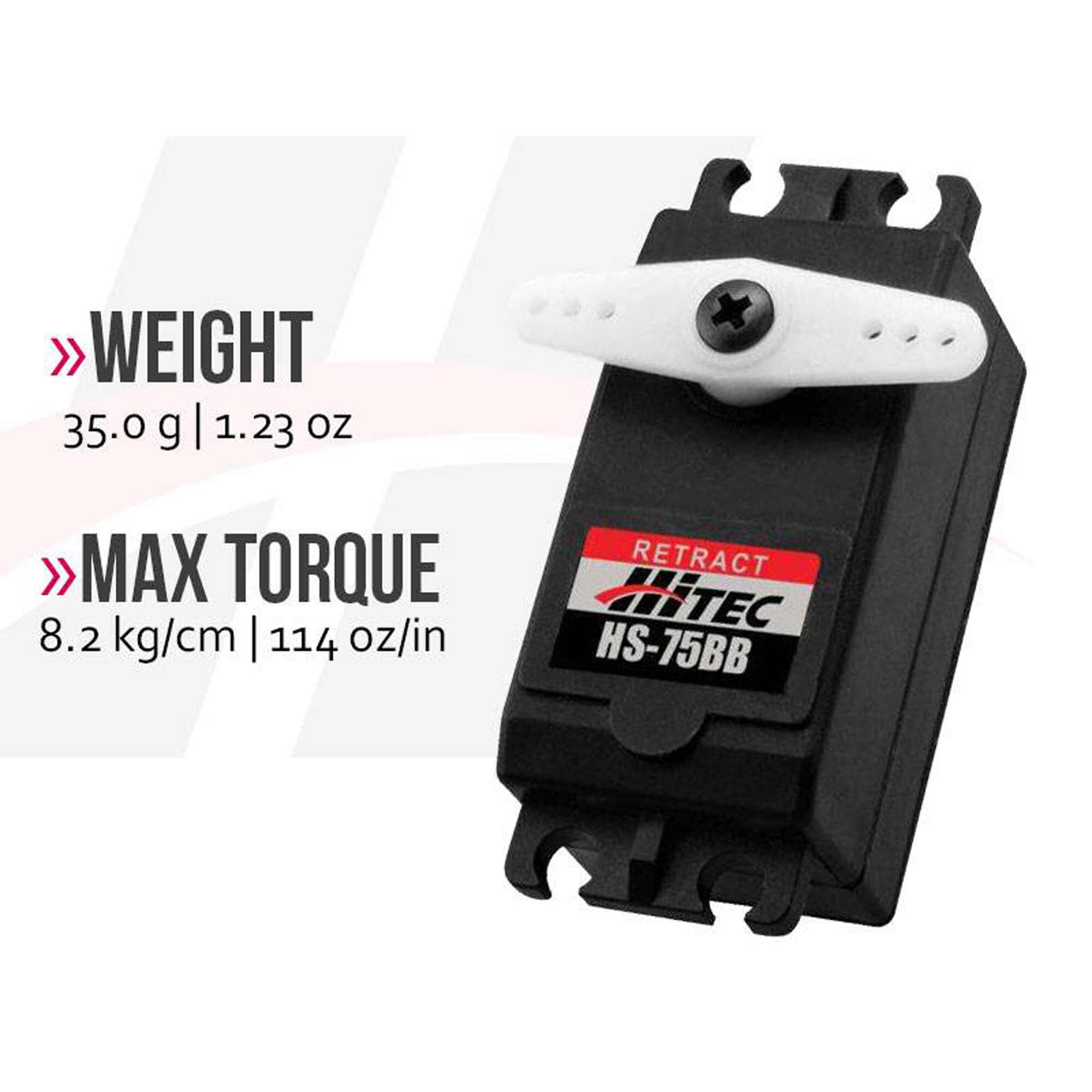 Hitec RCD Inc. HS-75BB Low Profile Analog Retract Servo | Horizon