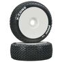 X-Cons 1/8 C2 Mounted Buggy Tires, White (2)