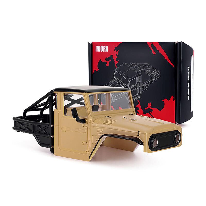 INJORA 1/24 IR40 Rock Crawler Hard Body, Yellow, 1/24 Axial SCX24