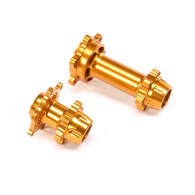 Aluminum Hub Set, Machined, Gold: PM-MX/SM Aluminum Hub Set, Machined, Gold: PM-MX/SM