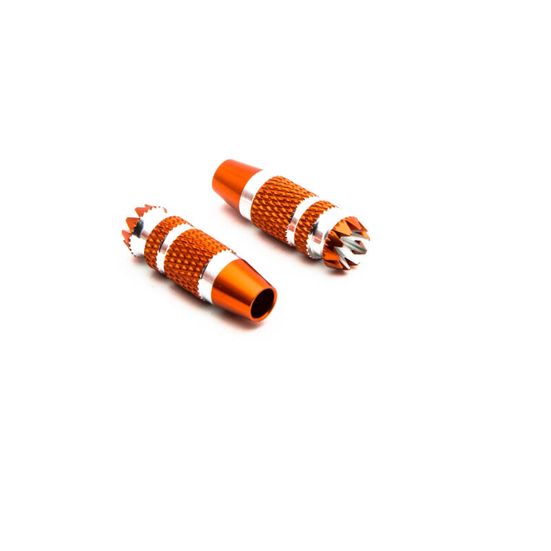 Gimbal Stick Ends 24mm Orange with Silver (2): DX6G2, DX7G2