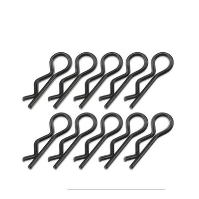 Compact Angled Body Clips, Black (10) Compact Angled Body Clips, Black (10)