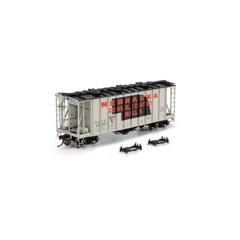 Athearn Genesis HO GEN GATC 2600 Airslide Covered Hopper, GACX/Nebraska Consolidated Mills #42397