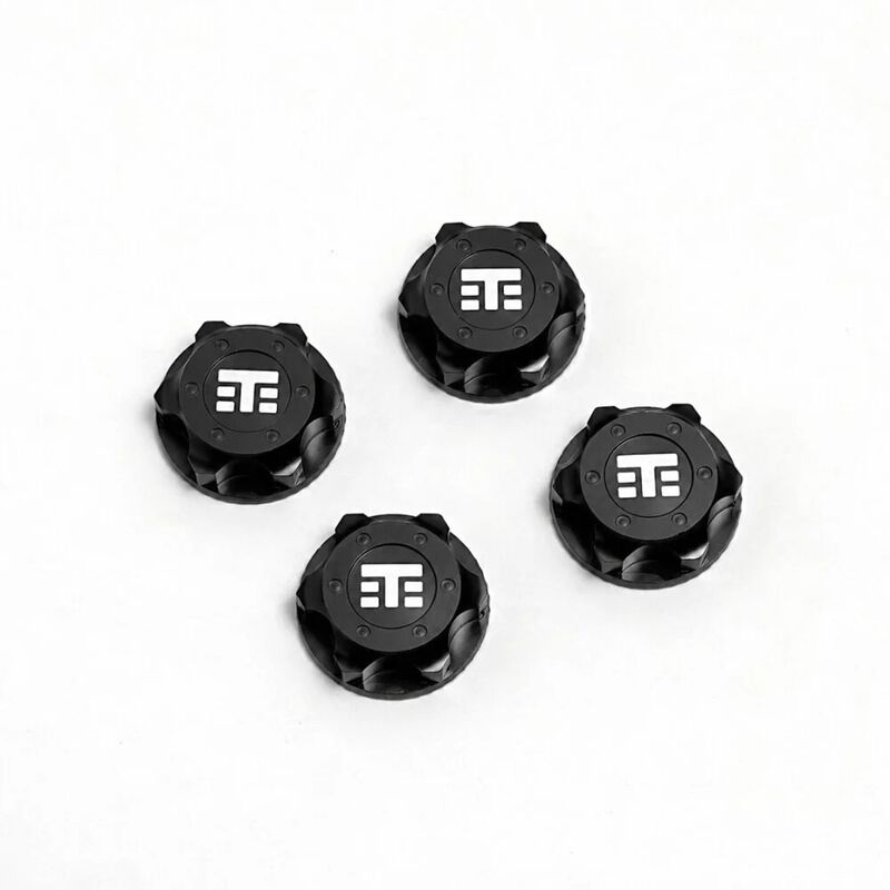 TEKNO RC LLC Aluminum 17mm Wheel Nuts, Black (4)