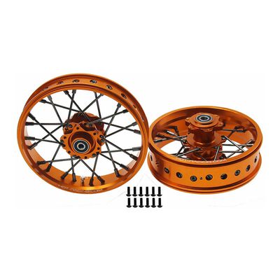 24 Wire Black Spoke Gold Wheel Set, 1/4 Losi Promoto-MX 24 Wire Black Spoke Gold Wheel Set, 1/4 Losi Promoto-MX