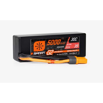 11.1V 5000mAh 3S 30C Smart G2 Hardcase LiPo Battery: IC5 11.1V 5000mAh 3S 30C Smart G2 Hardcase LiPo Battery: IC5