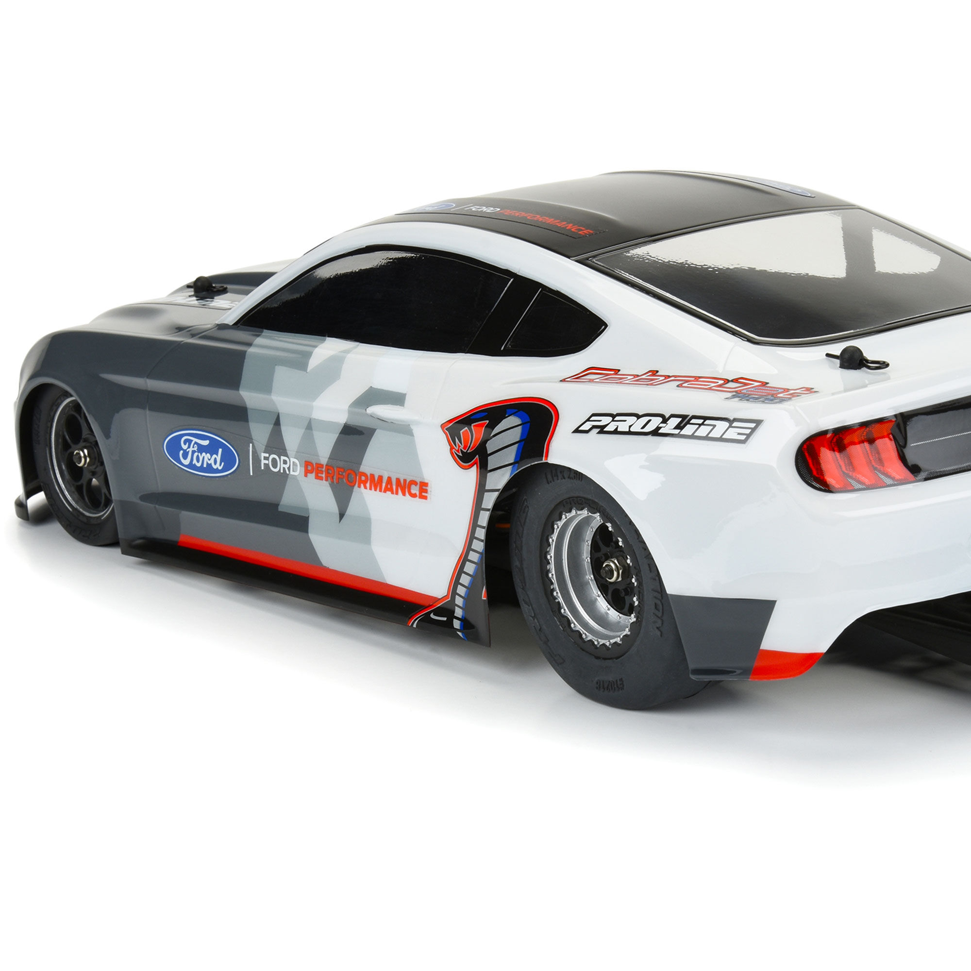 �˾���ũ PRO1021810 [PROLINE-RACING] 10218-10 1/16 Reaction Rear Tires MTD 8mm Black/Silver (2): Losi Mini Drag 1